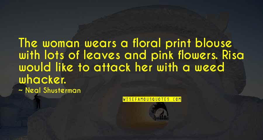 Maksiat Dalam Quotes By Neal Shusterman: The woman wears a floral print blouse with Maksiat Dalam Quotes By Neal Shusterman: The woman wears a floral print blouse with