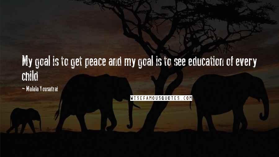 Malala Yousafzai quotes: My goal is to get peace and my goal is to see education of every child