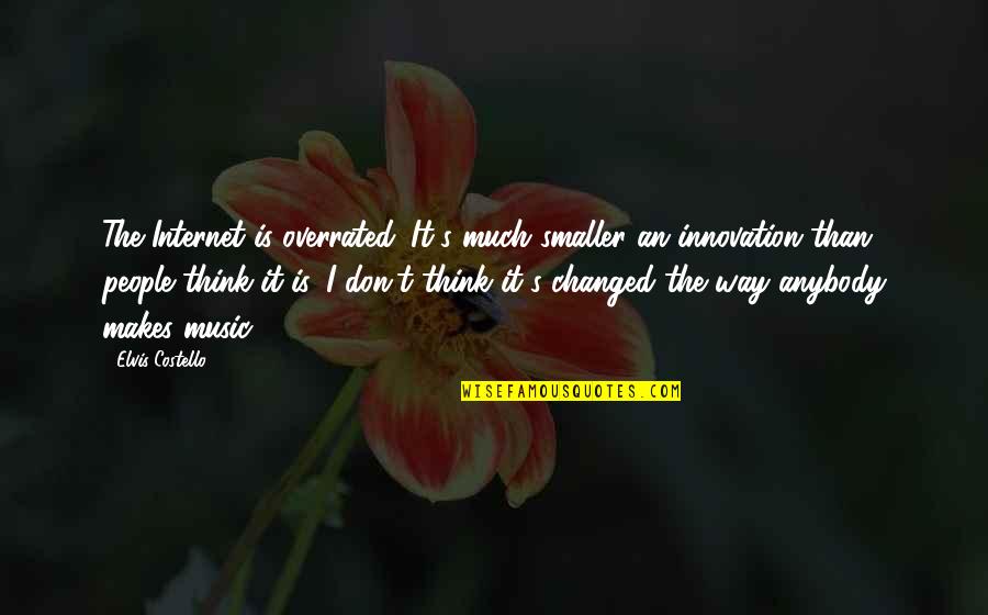 Malariaspot Quotes By Elvis Costello: The Internet is overrated. It's much smaller an Malariaspot Quotes By Elvis Costello: The Internet is overrated. It's much smaller an
