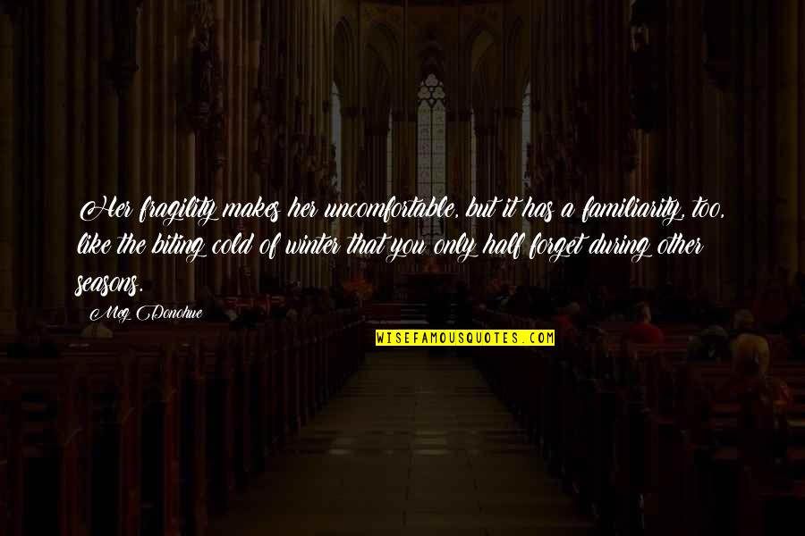 Malarstwo Historyczne Quotes By Meg Donohue: Her fragility makes her uncomfortable, but it has