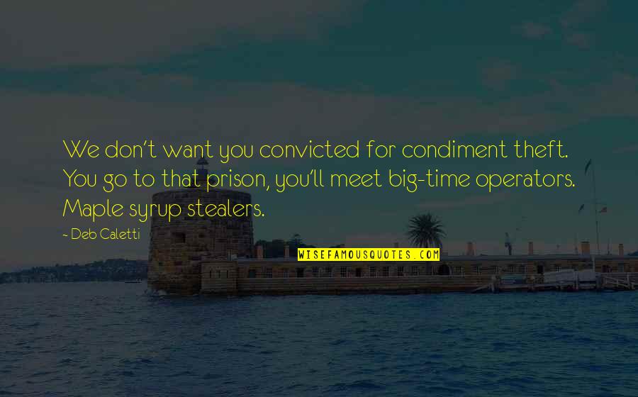 Malcherek 1981 Quotes By Deb Caletti: We don't want you convicted for condiment theft.