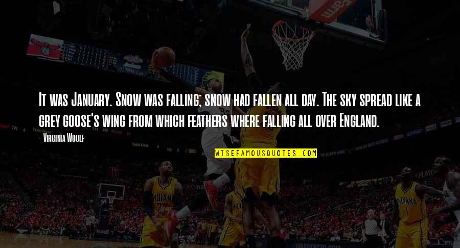 Malcolm Price Quotes By Virginia Woolf: It was January. Snow was falling; snow had
