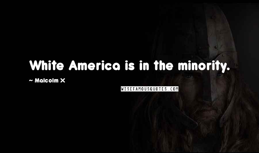 Malcolm X quotes: White America is in the minority.