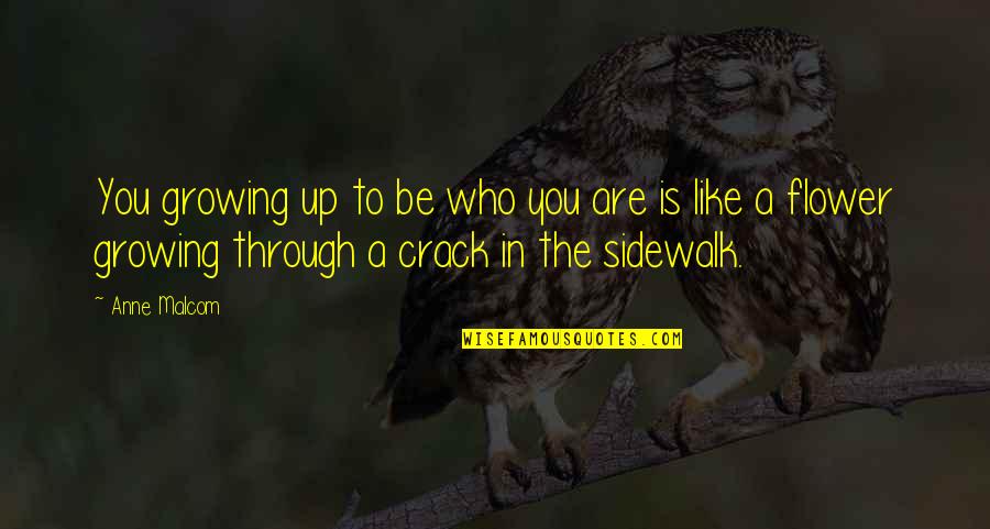 Malcom Quotes By Anne Malcom: You growing up to be who you are Malcom Quotes By Anne Malcom: You growing up to be who you are
