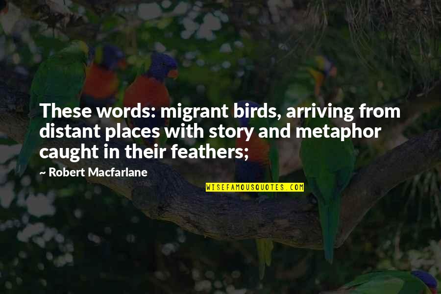 Maldito Amor Quotes By Robert Macfarlane: These words: migrant birds, arriving from distant places