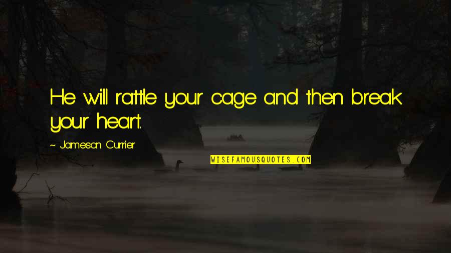 Male And Female Stereotypes Quotes By Jameson Currier: He will rattle your cage and then break