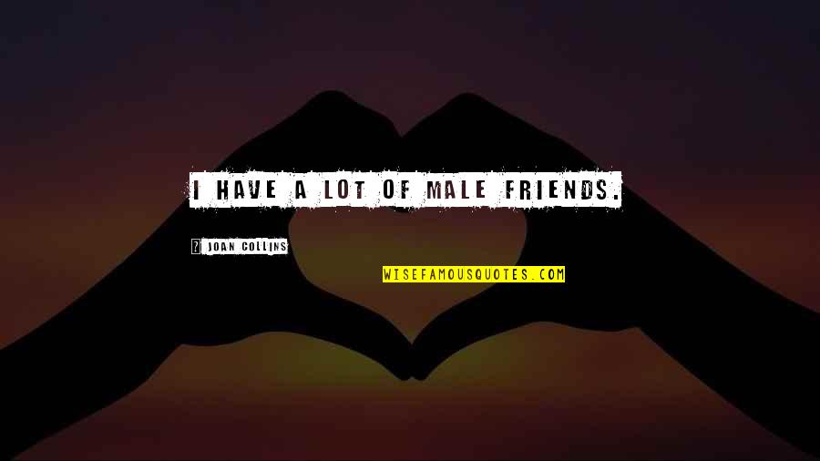 Male Best Friends Quotes By Joan Collins: I have a lot of male friends.