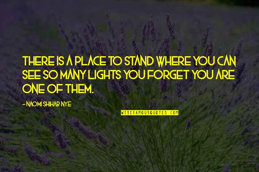 Male Country Singer Quotes By Naomi Shihab Nye: There is a place to stand where you