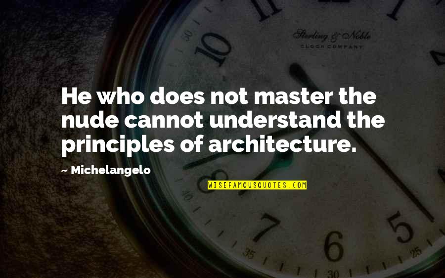 Male Gymnast Quotes By Michelangelo: He who does not master the nude cannot