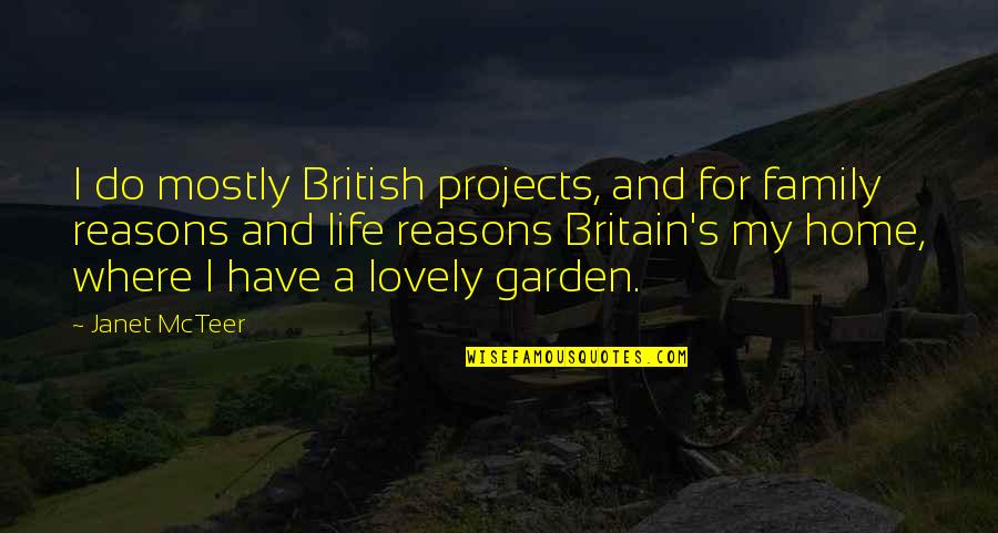 Male Submissive Quotes By Janet McTeer: I do mostly British projects, and for family