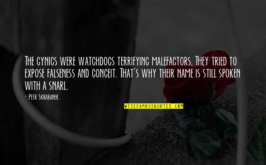 Malefactors Quotes By Petr Skrabanek: The cynics were watchdogs terrifying malefactors. They tried