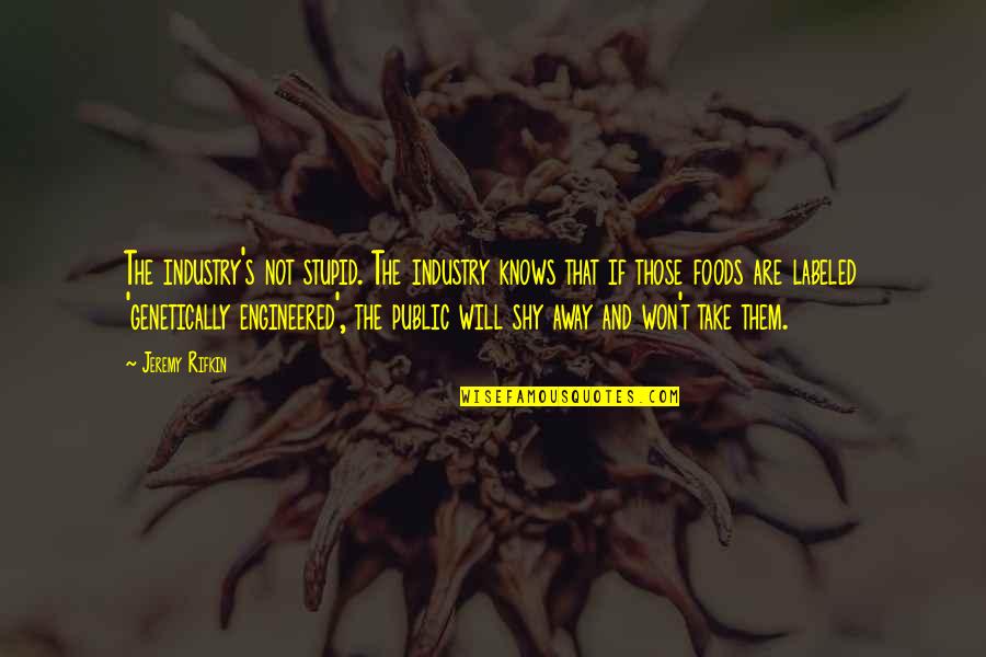Malefactors Synonyms Quotes By Jeremy Rifkin: The industry's not stupid. The industry knows that Malefactors Synonyms Quotes By Jeremy Rifkin: The industry's not stupid. The industry knows that
