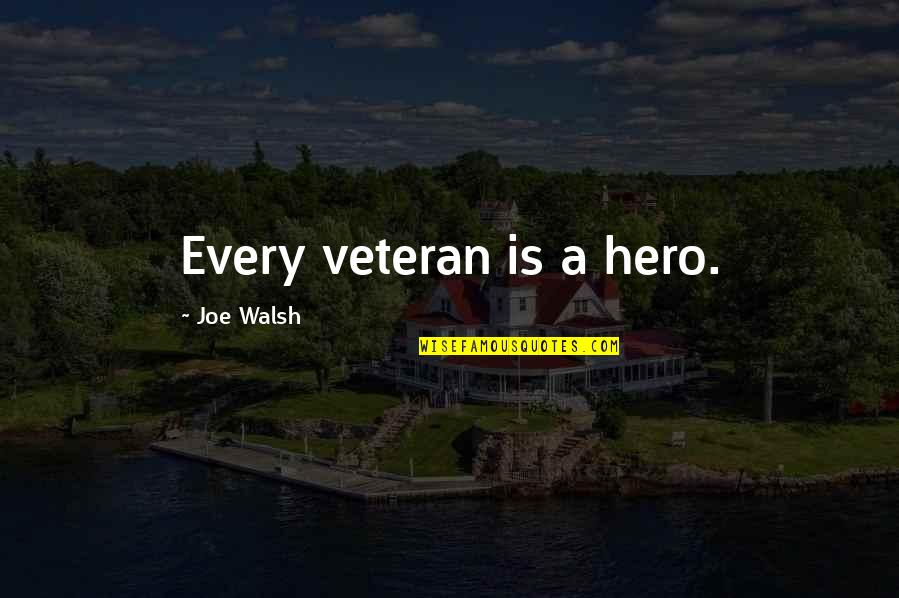 Malefica Quotes By Joe Walsh: Every veteran is a hero.