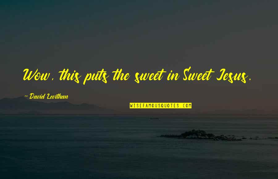 Malen Quotes By David Levithan: Wow, this puts the sweet in Sweet Jesus.