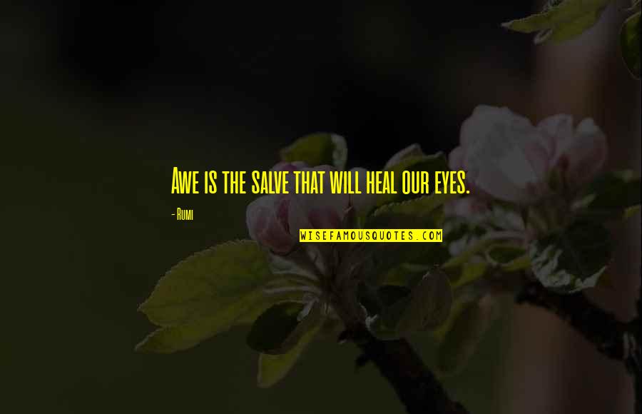 Malfunction Wardrobe Quotes By Rumi: Awe is the salve that will heal our