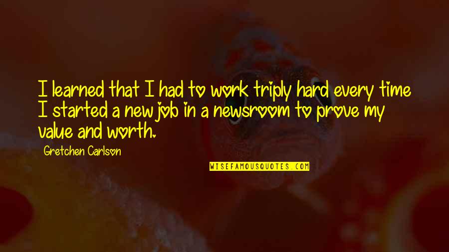 Malikis Piggly Wiggly Quotes By Gretchen Carlson: I learned that I had to work triply
