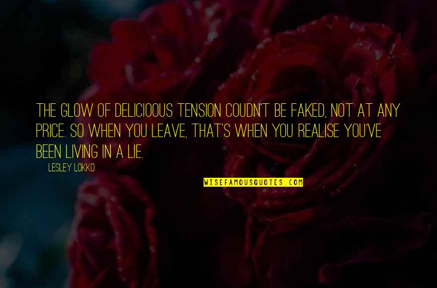 Malikis Piggly Wiggly Quotes By Lesley Lokko: The glow of delicioous tension coudn't be faked,