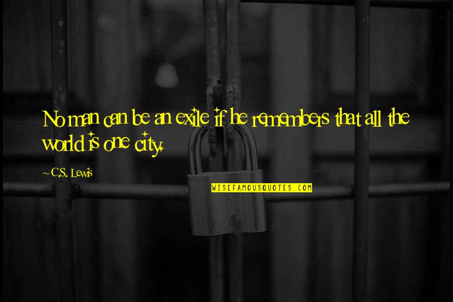 Malkier Quotes By C.S. Lewis: No man can be an exile if he