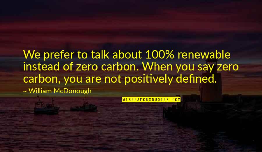 Mallets Percussion Quotes By William McDonough: We prefer to talk about 100% renewable instead Mallets Percussion Quotes By William McDonough: We prefer to talk about 100% renewable instead
