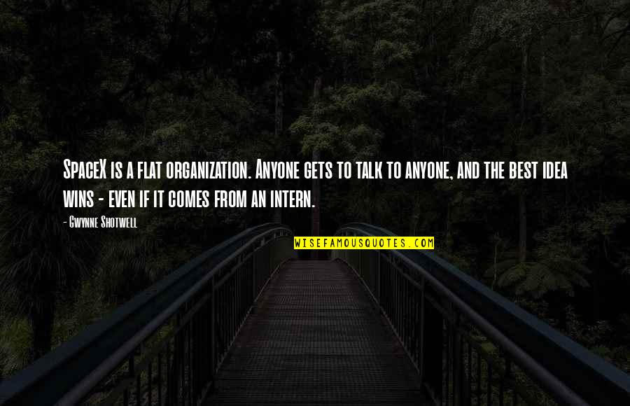 Malliet Author Quotes By Gwynne Shotwell: SpaceX is a flat organization. Anyone gets to Malliet Author Quotes By Gwynne Shotwell: SpaceX is a flat organization. Anyone gets to