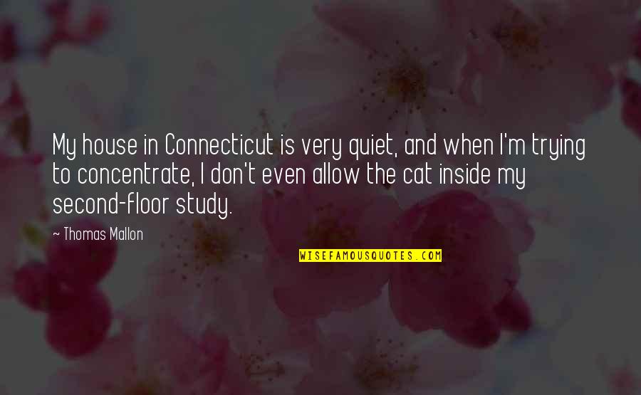 Mallon Quotes By Thomas Mallon: My house in Connecticut is very quiet, and