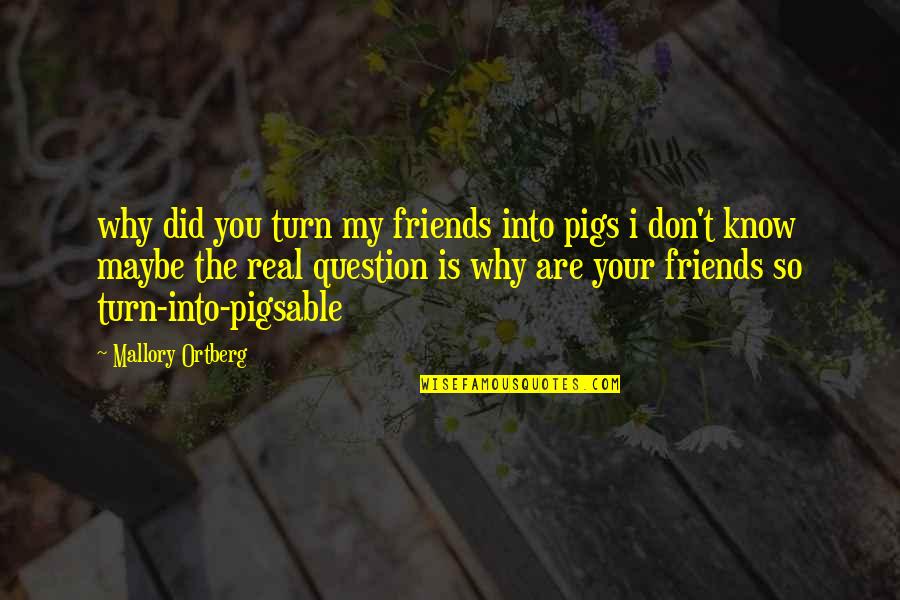 Mallory Quotes By Mallory Ortberg: why did you turn my friends into pigs