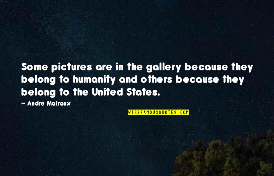 Malraux Quotes By Andre Malraux: Some pictures are in the gallery because they Malraux Quotes By Andre Malraux: Some pictures are in the gallery because they