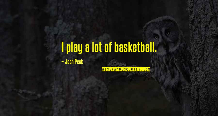 Malvagio Sinonimo Quotes By Josh Peck: I play a lot of basketball.
