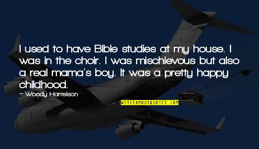 Mama's Boy Quotes By Woody Harrelson: I used to have Bible studies at my