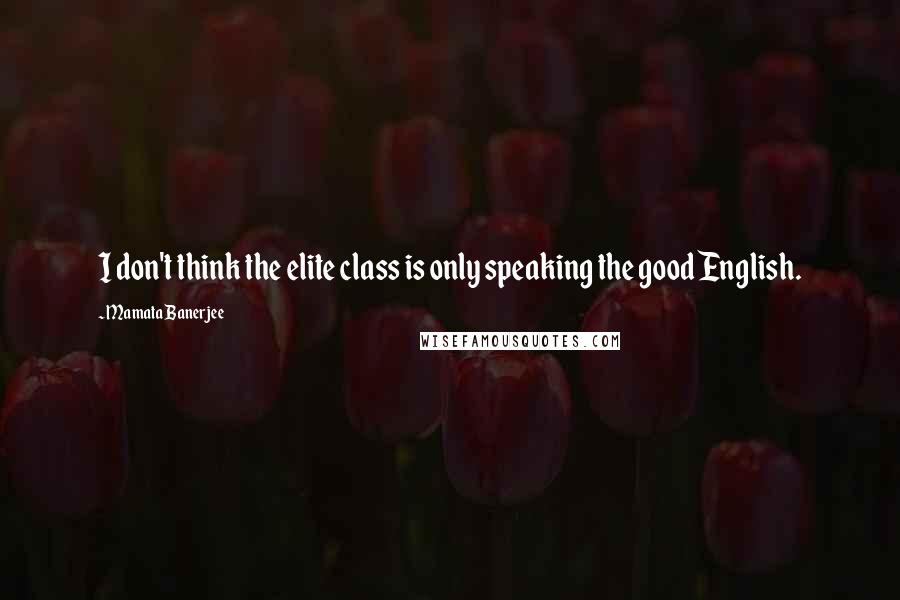 Mamata Banerjee quotes: I don't think the elite class is only speaking the good English.