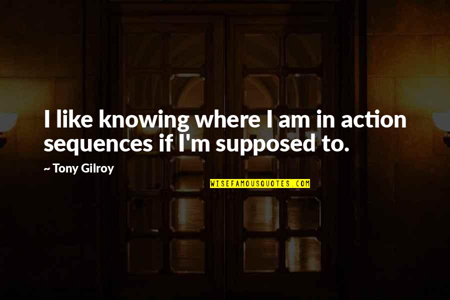Man Can Dream Quotes By Tony Gilroy: I like knowing where I am in action