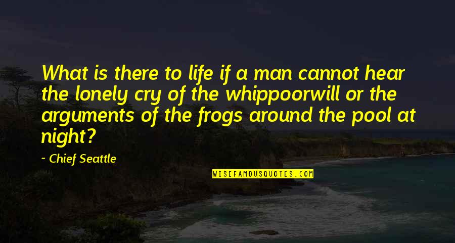 Man Cry Quotes By Chief Seattle: What is there to life if a man