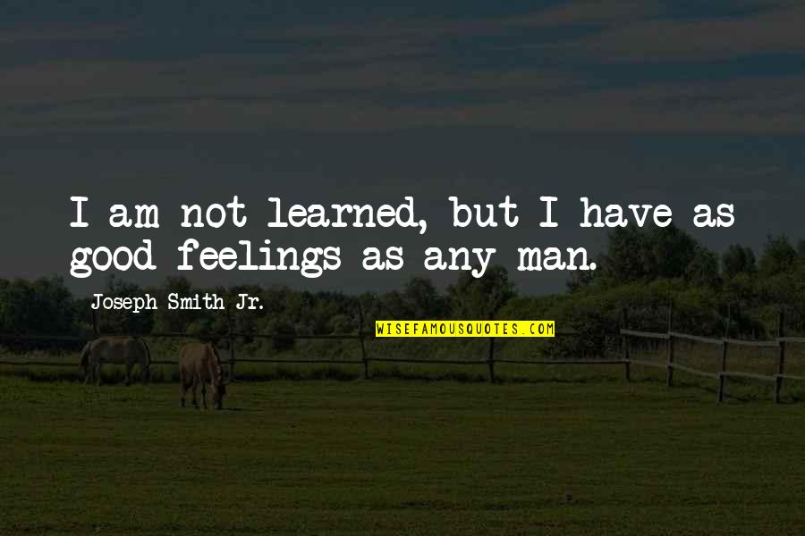 Man Feelings Quotes By Joseph Smith Jr.: I am not learned, but I have as