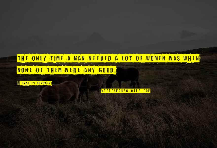 Man From Nowhere Korean Quotes By Charles Bukowski: The only time a man needed a lot