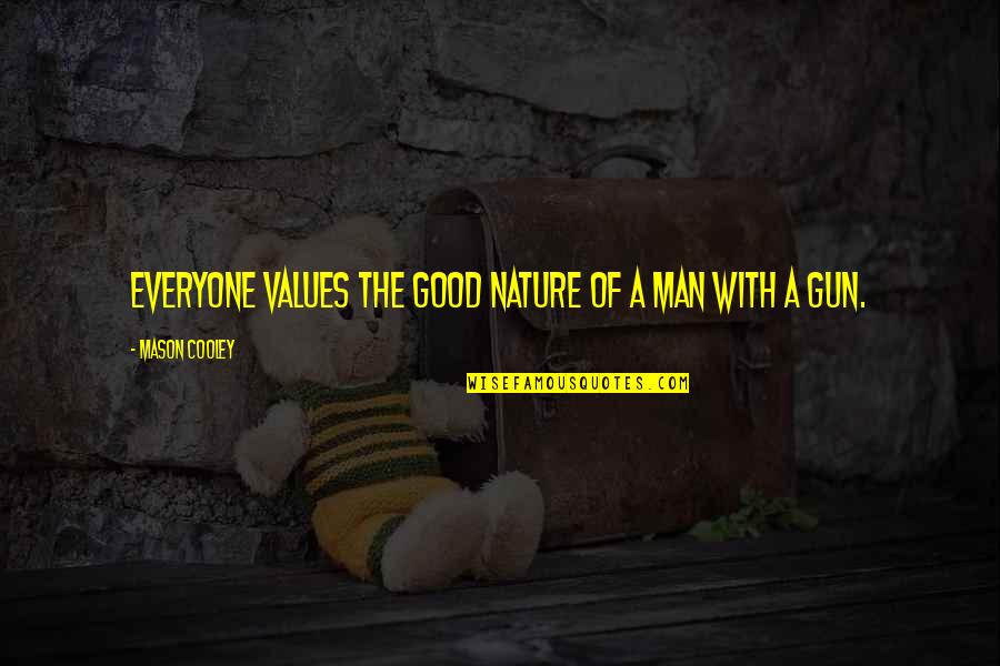 Man Gun Quotes By Mason Cooley: Everyone values the good nature of a man