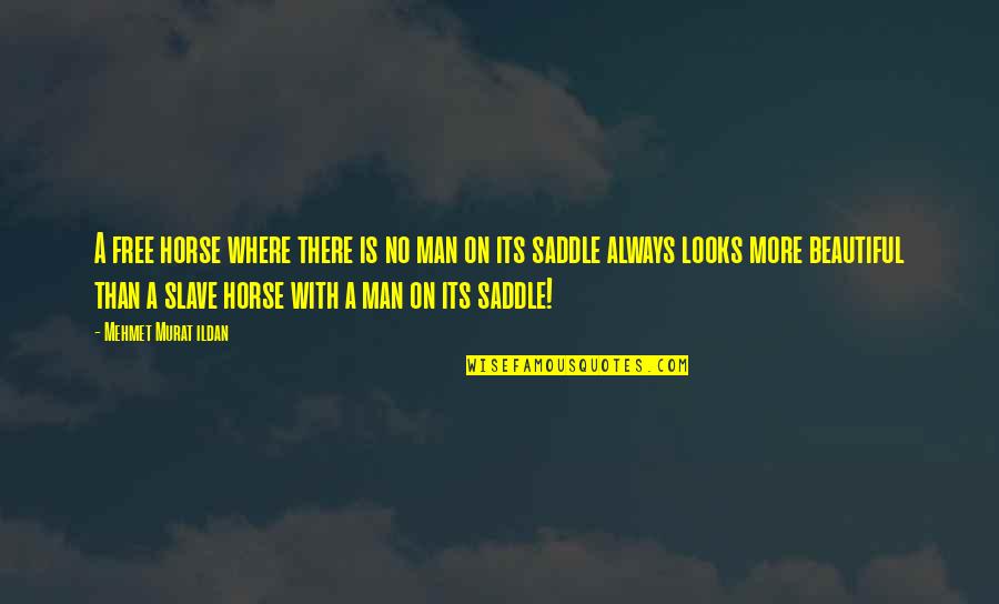 Man Is Free Quotes By Mehmet Murat Ildan: A free horse where there is no man