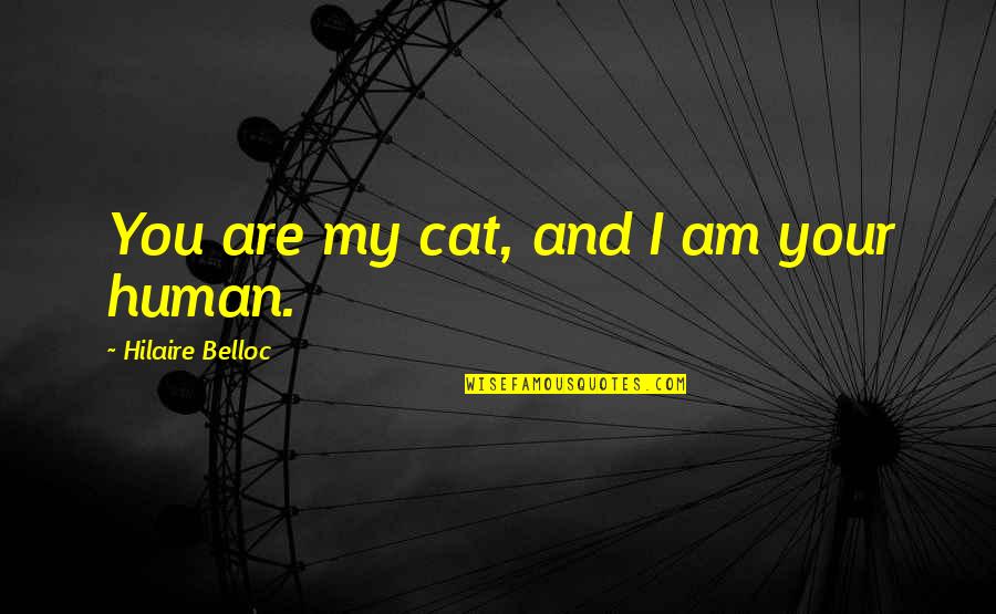 Man Is That He Might Have Joy Quotes By Hilaire Belloc: You are my cat, and I am your
