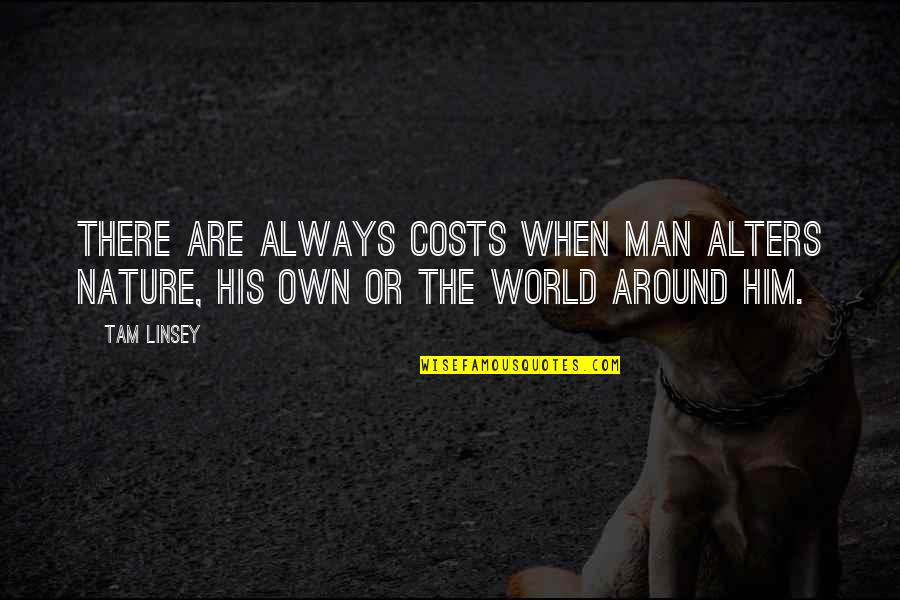 Man Nature Quotes By Tam Linsey: There are always costs when man alters nature,
