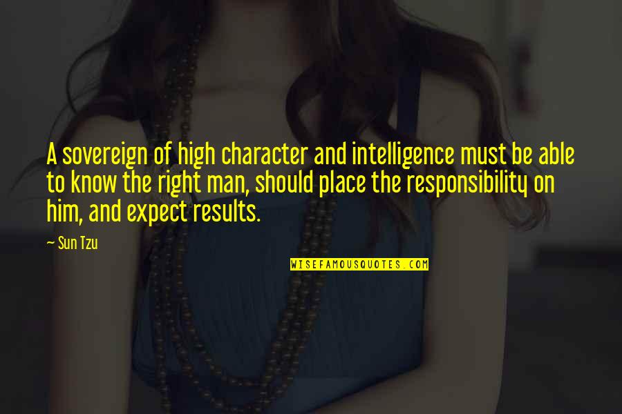 Man Of Character Quotes By Sun Tzu: A sovereign of high character and intelligence must