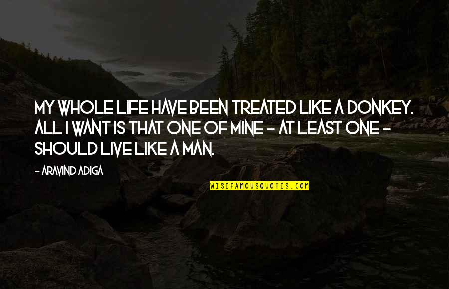 Man Of My Life Quotes By Aravind Adiga: My whole life have been treated like a
