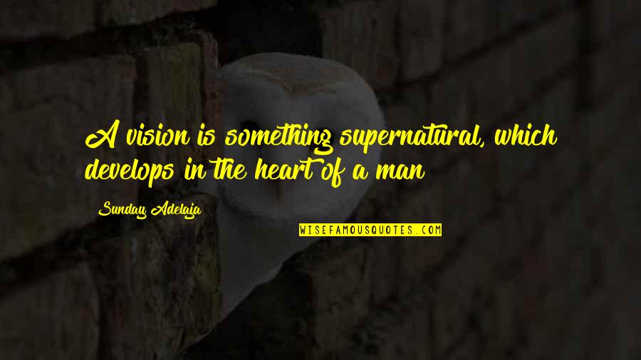 Man Of Vision Quotes By Sunday Adelaja: A vision is something supernatural, which develops in