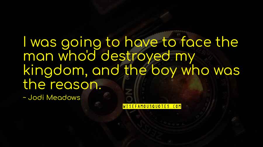 Man To Boy Quotes By Jodi Meadows: I was going to have to face the