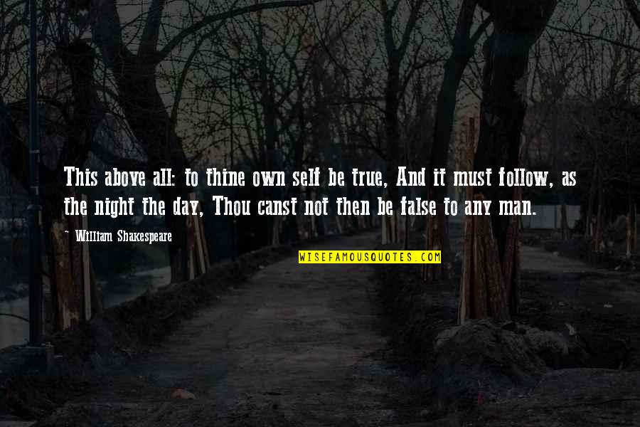 Man True Love Quotes By William Shakespeare: This above all: to thine own self be