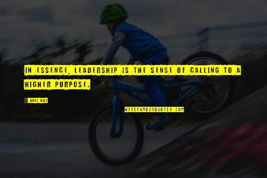 Man Vs Beast Cherub Quotes By Amit Ray: In essence, leadership is the sense of calling