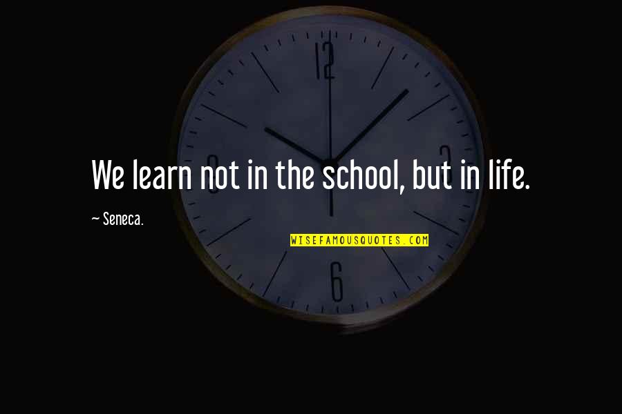 Man Wedding Toasts Quotes By Seneca.: We learn not in the school, but in Man Wedding Toasts Quotes By Seneca.: We learn not in the school, but in