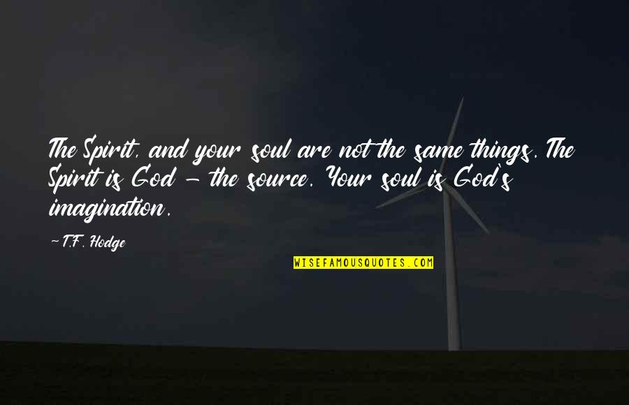 Man Woman God Quotes By T.F. Hodge: The Spirit, and your soul are not the