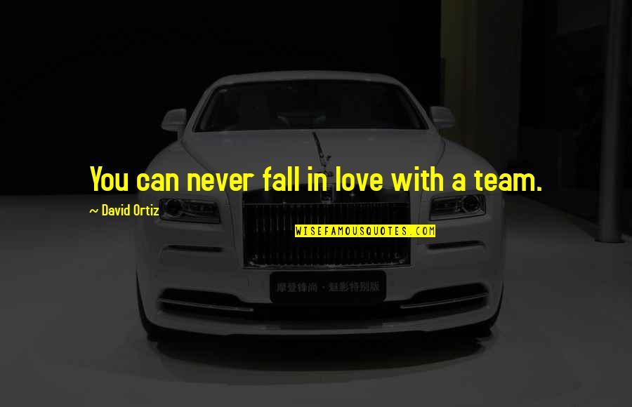 Manage To Survive Quotes By David Ortiz: You can never fall in love with a Manage To Survive Quotes By David Ortiz: You can never fall in love with a