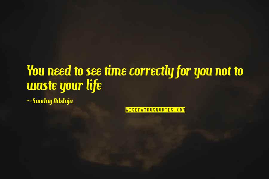 Management And Finance Quotes By Sunday Adelaja: You need to see time correctly for you Management And Finance Quotes By Sunday Adelaja: You need to see time correctly for you