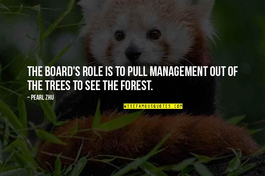 Management's Quotes By Pearl Zhu: The Board's role is to pull management out