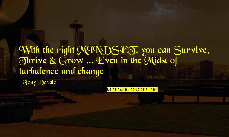 Managemnt Quotes By Tony Dovale: With the right MINDSET, you can Survive, Thrive Managemnt Quotes By Tony Dovale: With the right MINDSET, you can Survive, Thrive